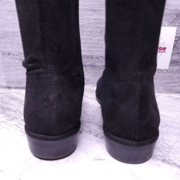 Marc Fisher Over the Knee Tall Faux Suede Flat Boot Black Women's sz 7 - Picture 7 of 13